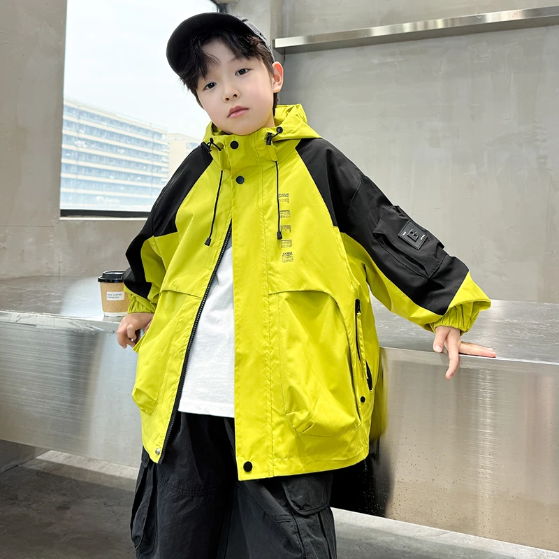 男童外套春秋款儿童2025新款中大童风衣秋装洋气男孩秋季衣服防风