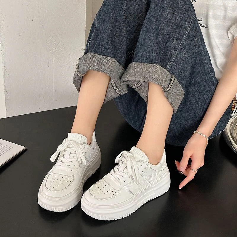 韩版真皮休闲运动潮流小白鞋 A051x1