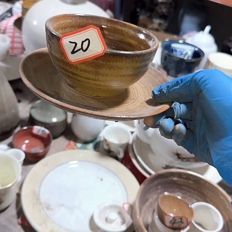 瓷片国营厂库存微瑕10厘米20