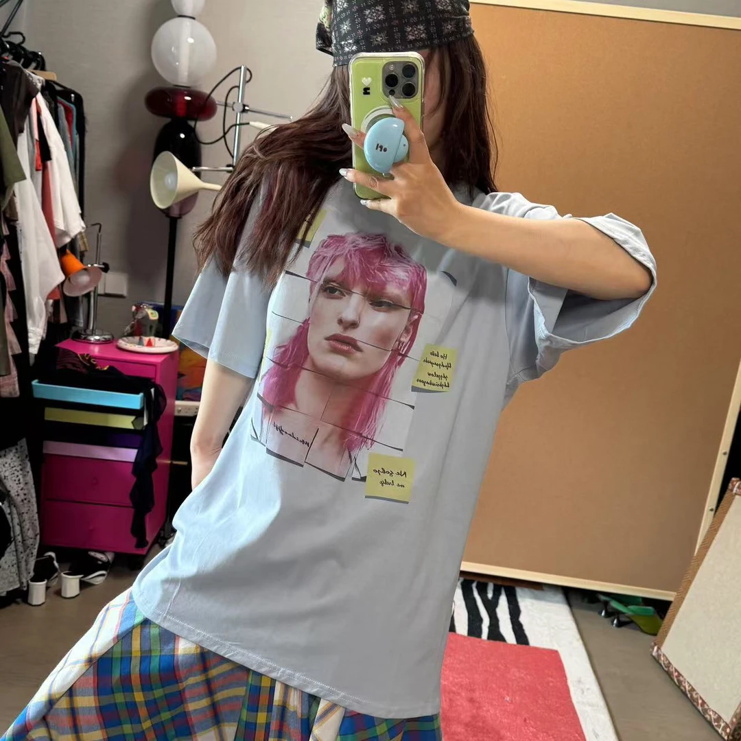 朋克风印花潮感T恤