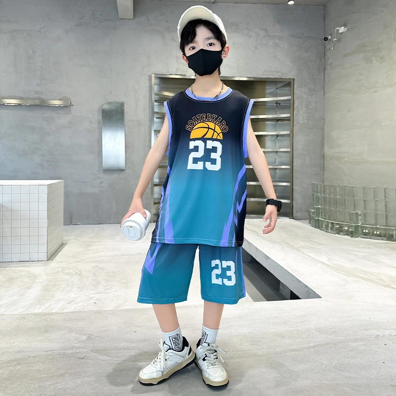 儿童篮球服套装定制男童小学生速干比赛运动训练营比赛女童篮球衣
