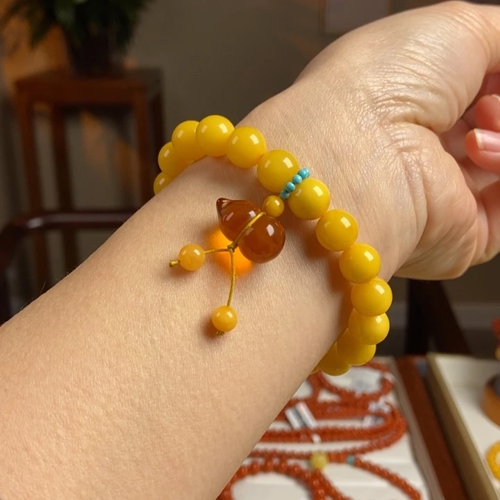 琥珀手链未镶嵌蜜蜡手串9+