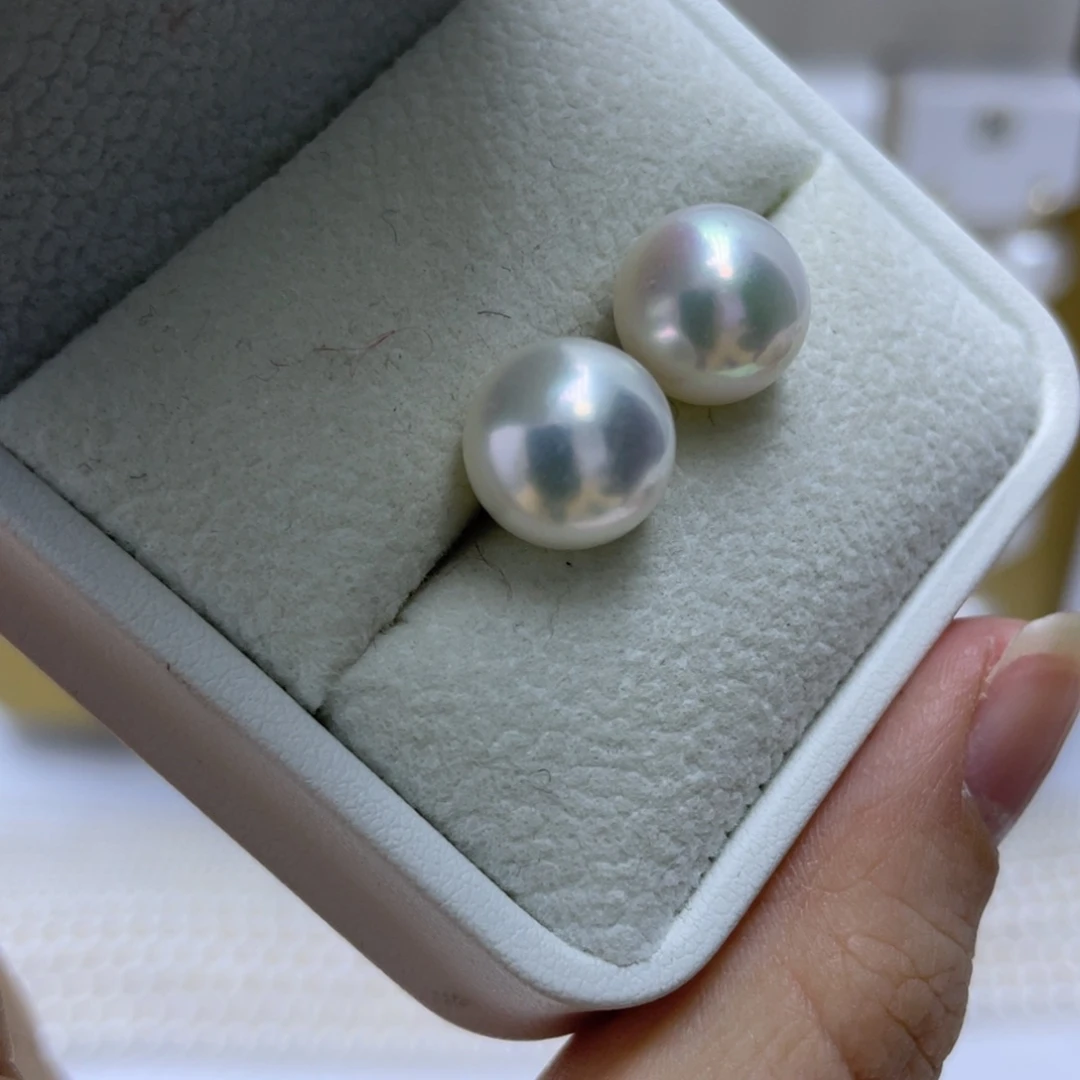 银S925镶嵌淡水珍珠耳饰