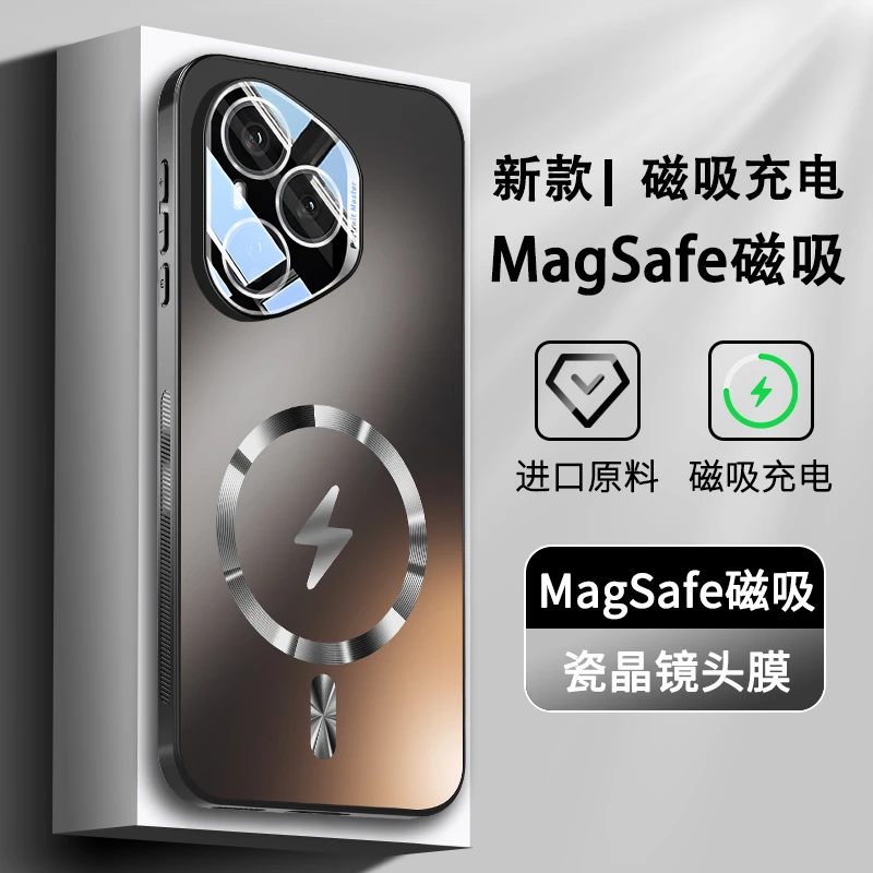 适用荣耀400Pro手机壳honor 400男女新款MagSafe磁吸镜头全包防摔