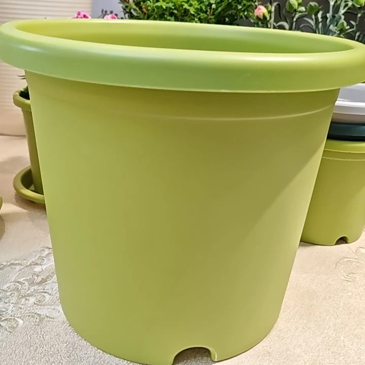 树脂四季盆外口径39，果绿无拖6个