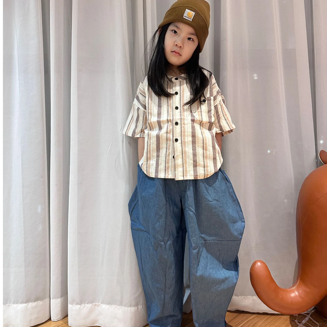 ZDM Molly宝宝日系休闲牛仔气球裤长裤九分裤