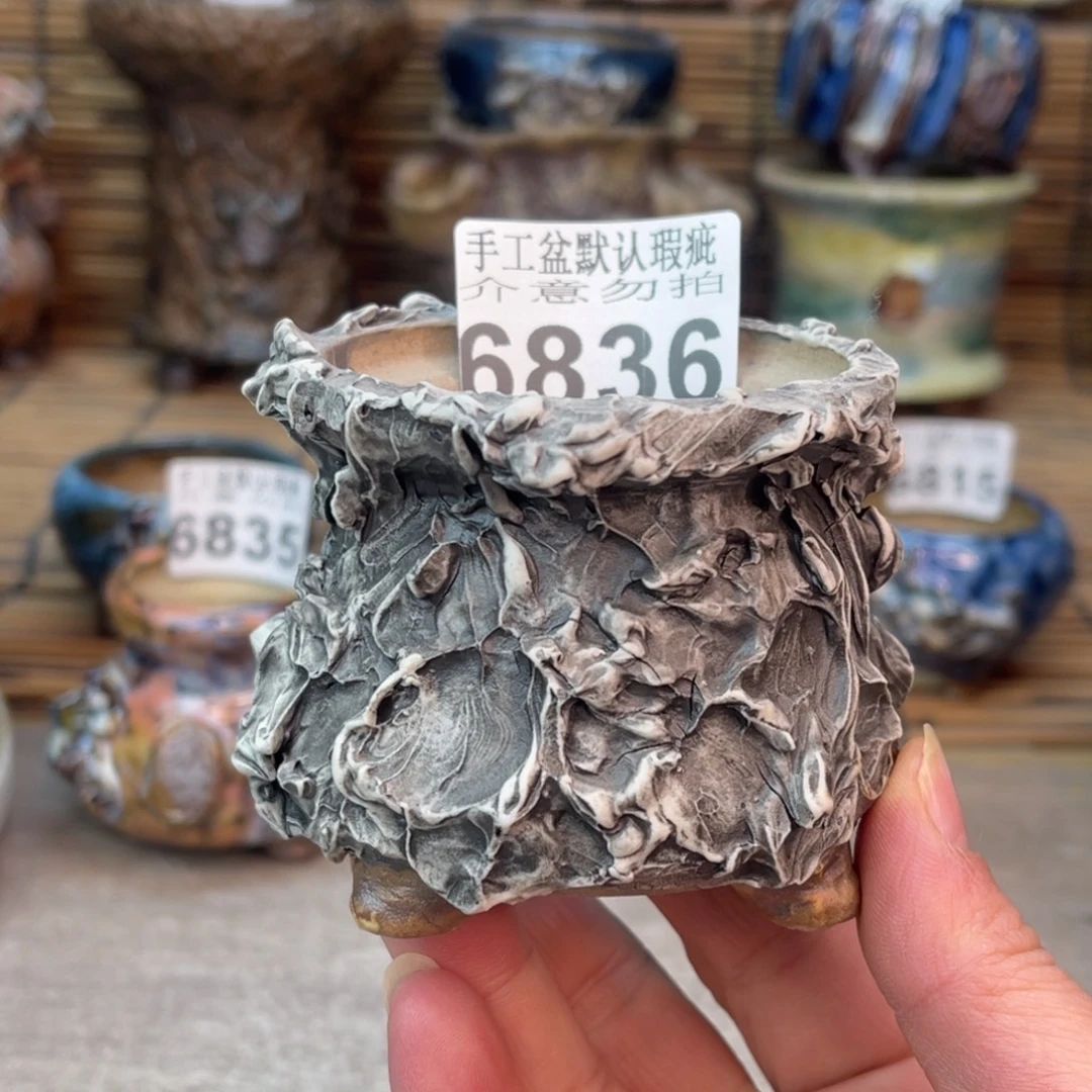 手工花盆默认瑕疵完美者勿拍