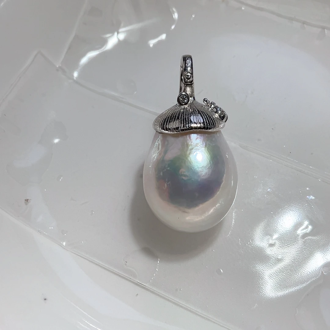 淡水珍珠颈饰银S925镶嵌