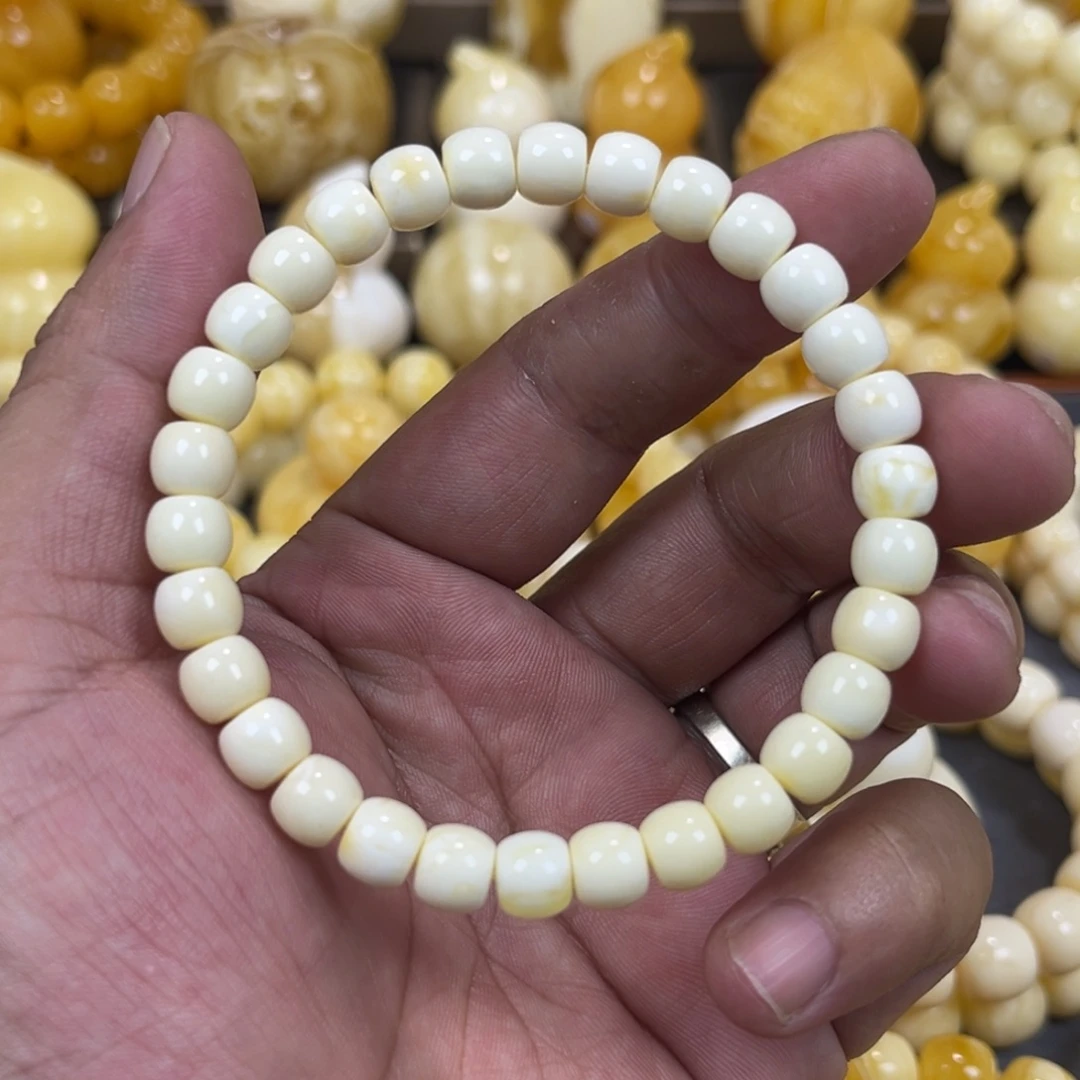 手串琥珀未镶嵌白蜡老邢手串7.5mm