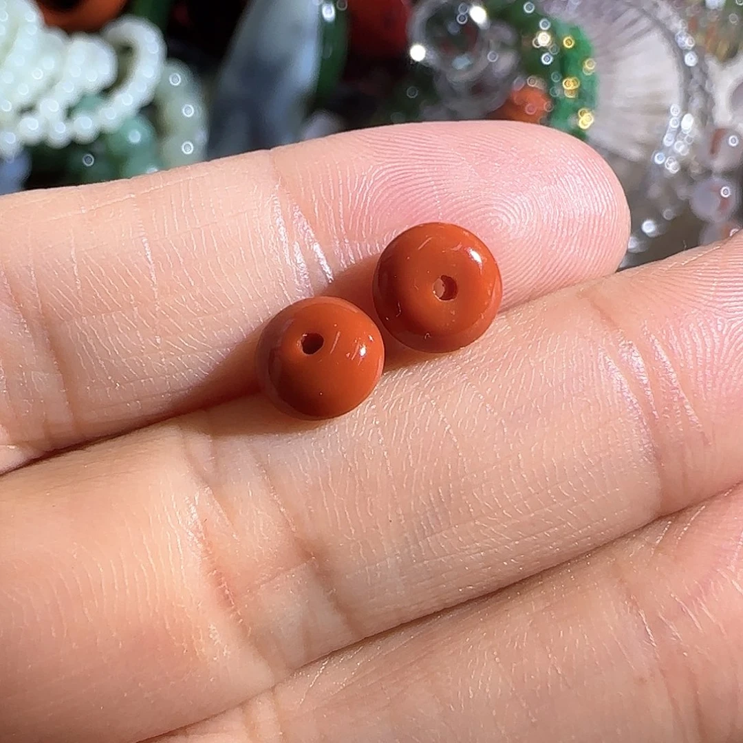 南红玛瑙未镶嵌珠宝奇石7.5mm精工飞碟片