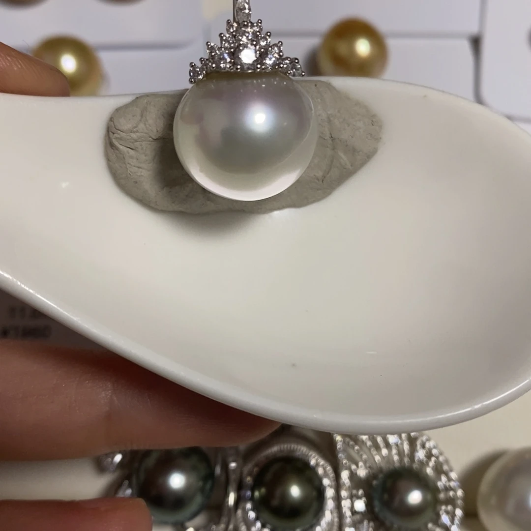 海水珍珠颈饰银S925镶嵌