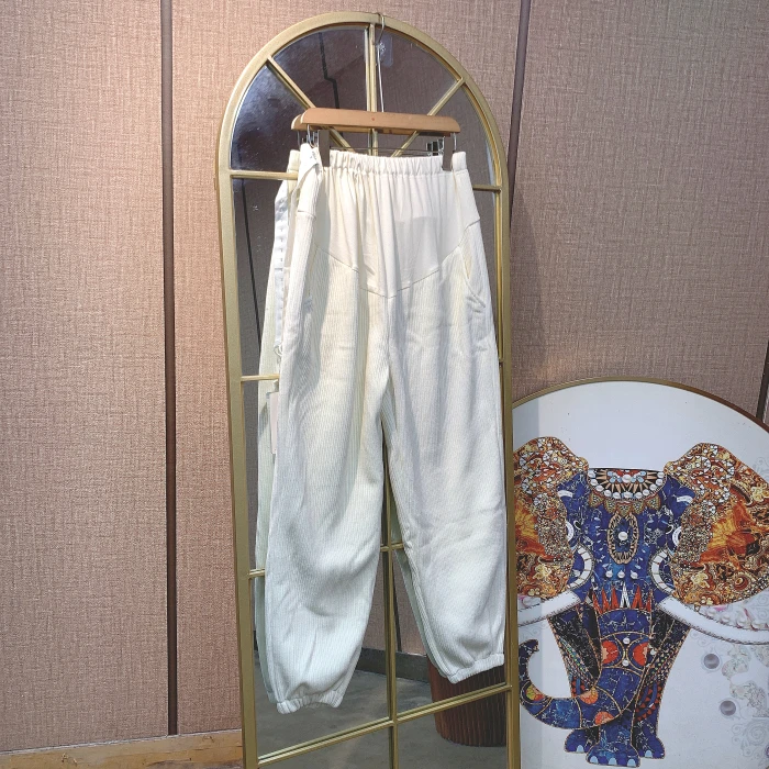 HU128孕妇杏色加绒裤子110-150