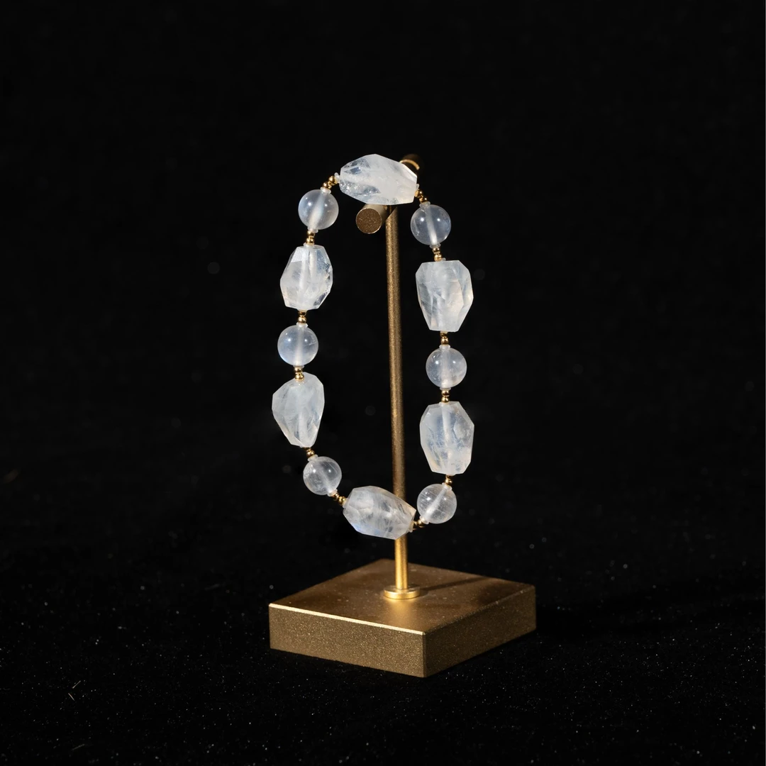 【巳巳如意】花奢珠宝 蓝月光18K金手串（多样性发货）