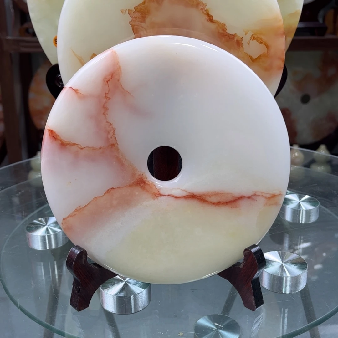 玉玉石平安扣摆件18cm