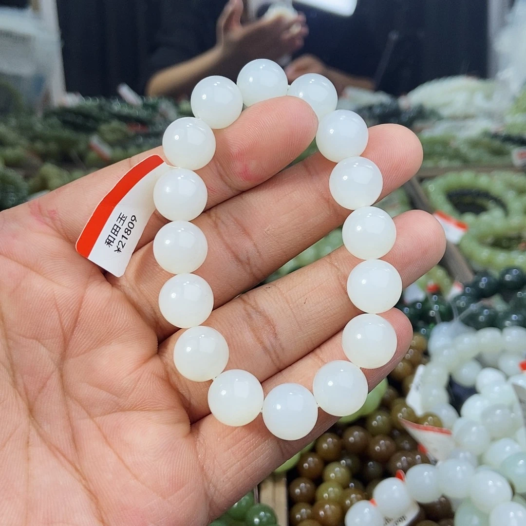 盛***和田玉未镶嵌手串天然卡12天泰料多样性拍一发一