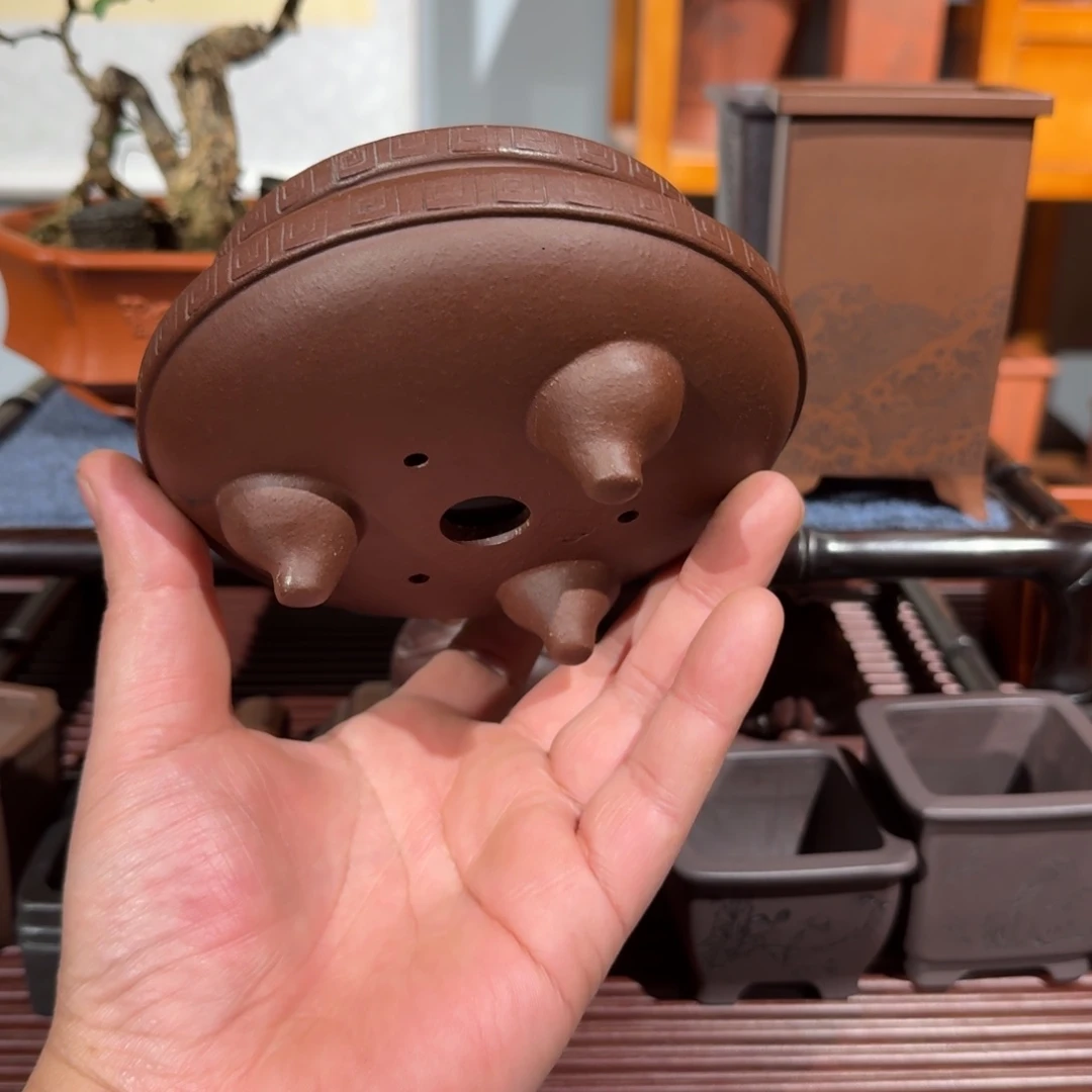 紫砂花盆原矿紫泥