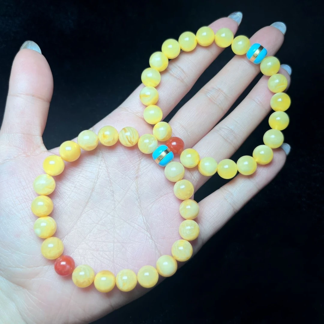 【子选好物】10 ZC79000-蜜蜡DIY单圈手串-多样性发其一-8mm