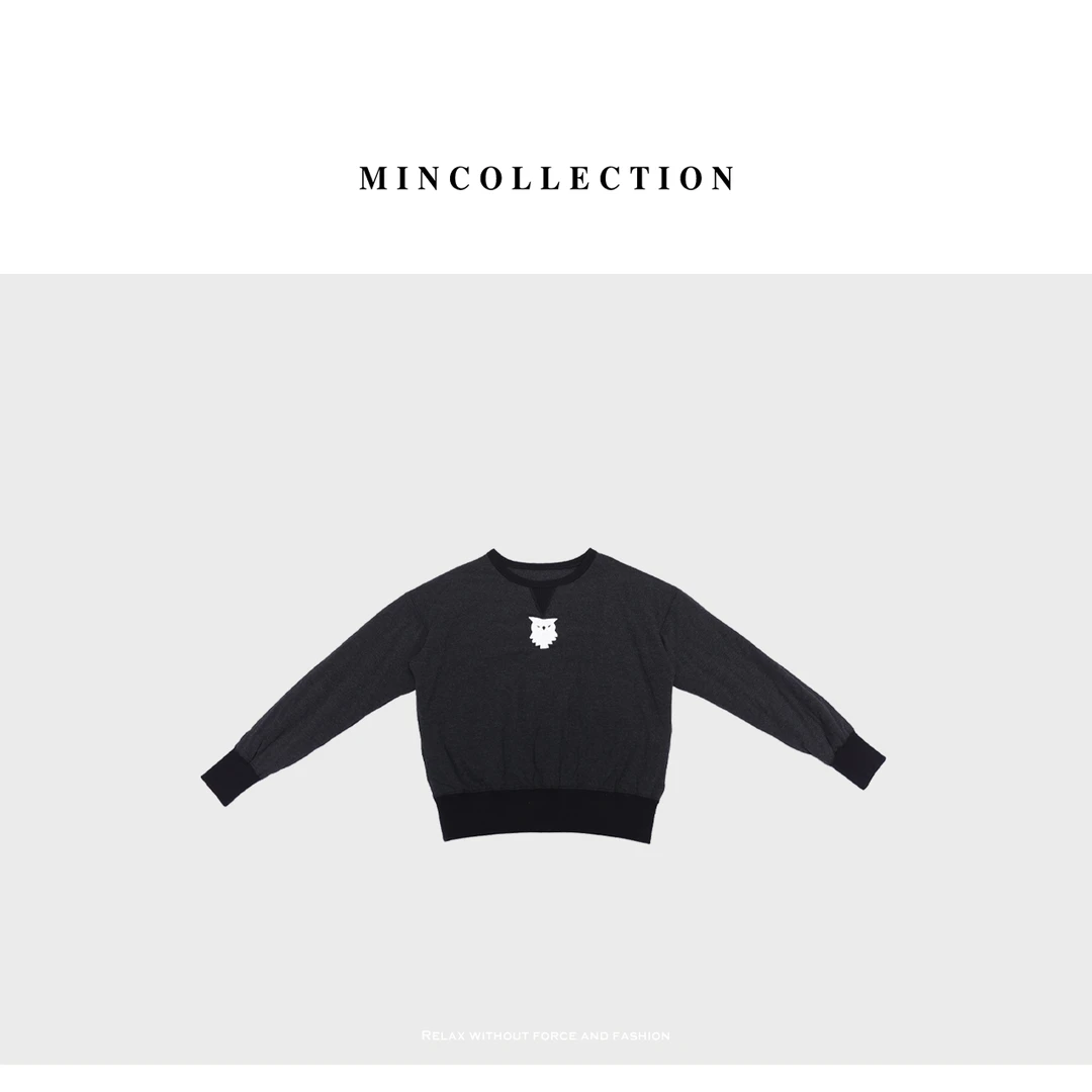 DE Mincollection猫头鹰卫衣/软糯猫头鹰图腾刺绣充棉卫衣40153