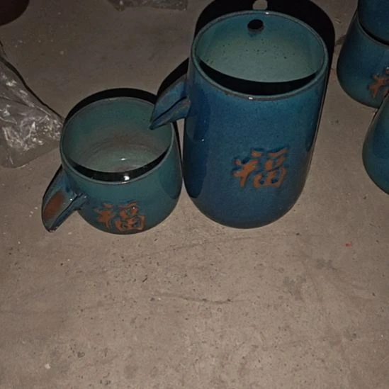 【闪购商品】福字流水两个瑕疵蓝色