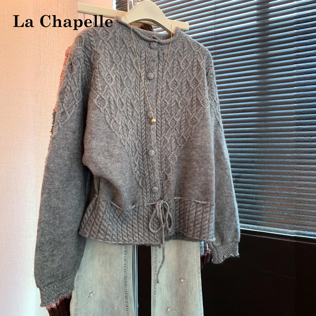 拉夏贝尔法式胖MM别致绝美超好看上衣时尚毛衣针织衫秋冬女装新款