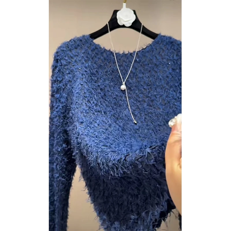 Hua.轻奢 （塞纳冬畔）重工流苏设计满天星修身显瘦百搭上衣4