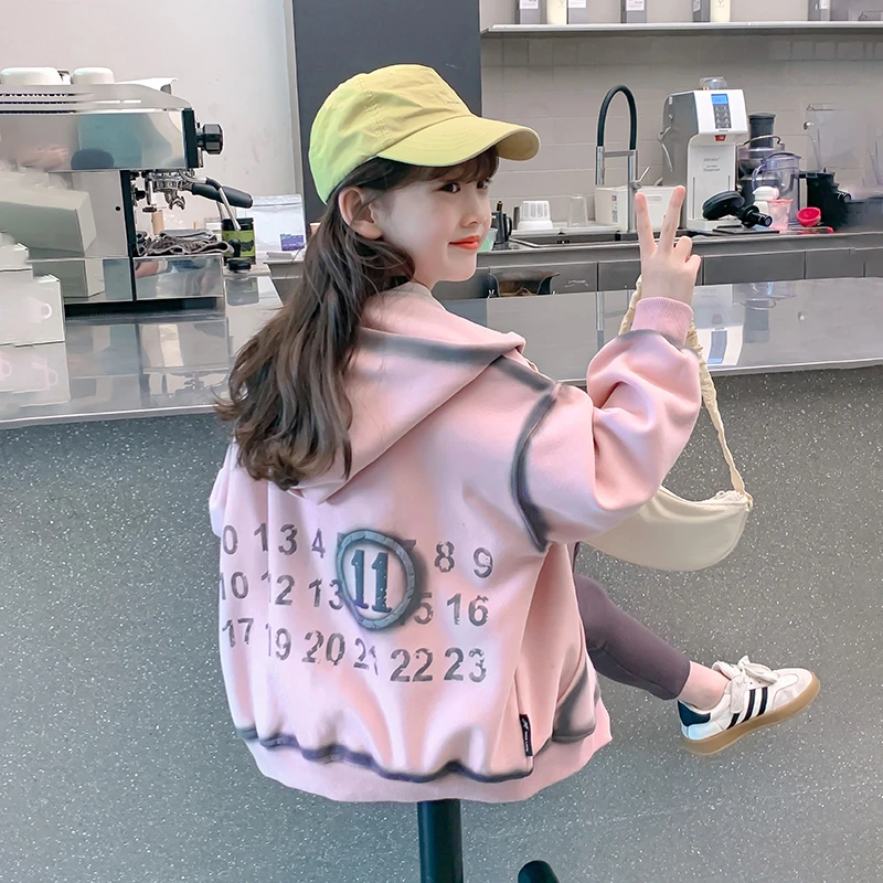 女童春装外套2025新款时尚洋气时髦女孩卫衣外套DY11789