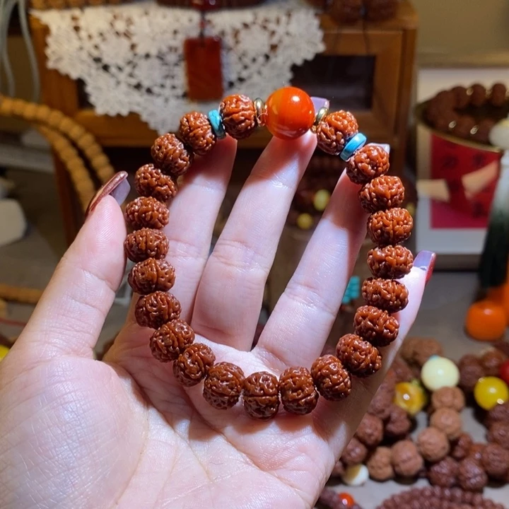 金刚菩提手串126玉华矮桩满肉单圈新款