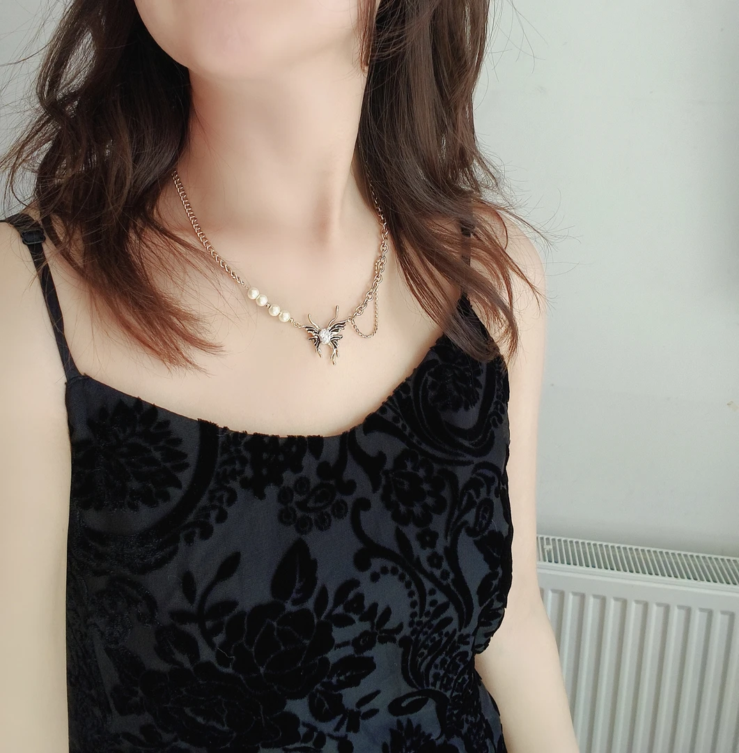 九小尚 铜合金仿珍珠项链 XL108秋季冬季项链毛衣链