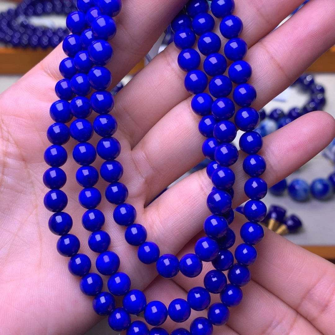 青金石未镶嵌手串6.8mm