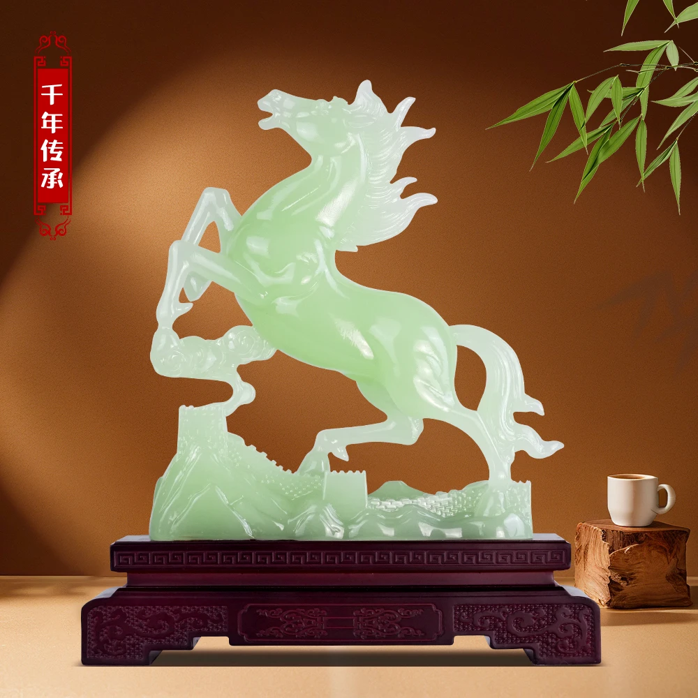 【马到成功】摆件客厅玄关办公室博古架书房乔迁开业送礼品