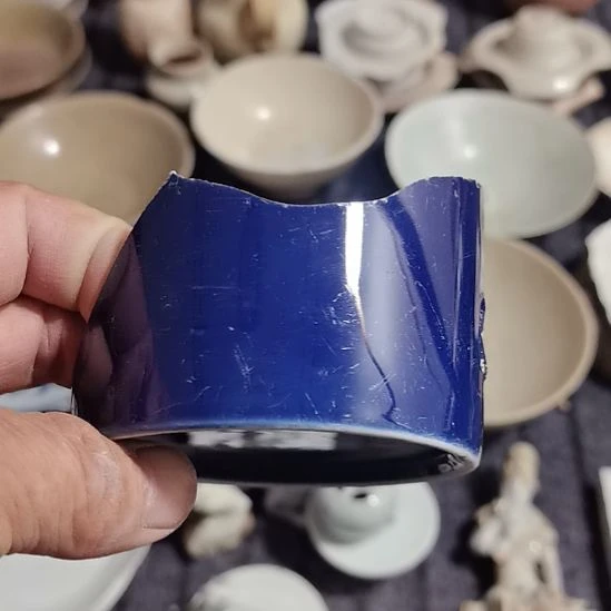 瓷片青花影青杯垫学习标本