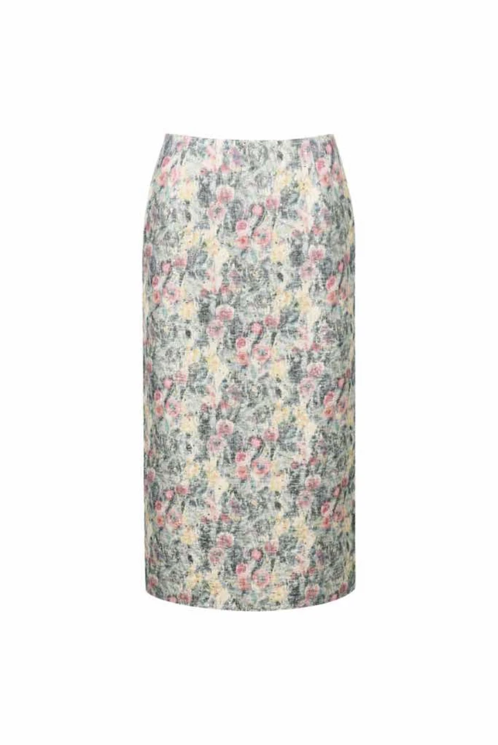 【SFF推荐】YCH25春季新款复古印花半身裙气质时尚洋气精致5600