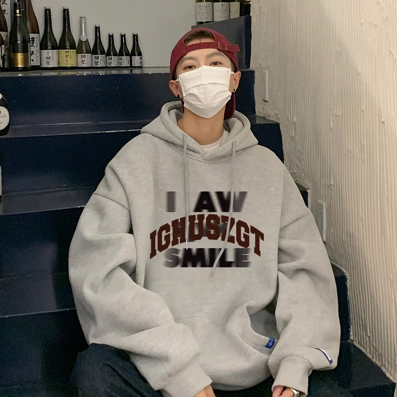 凯颂加大码300斤美式街头休闲连帽卫衣男女秋冬宽松百搭重磅上衣