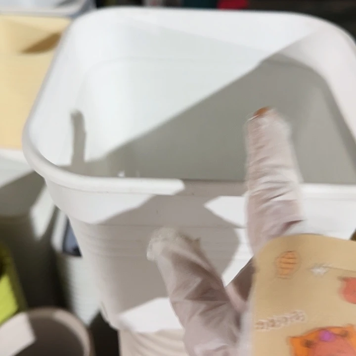 新款方盆口径21纯白无托10个