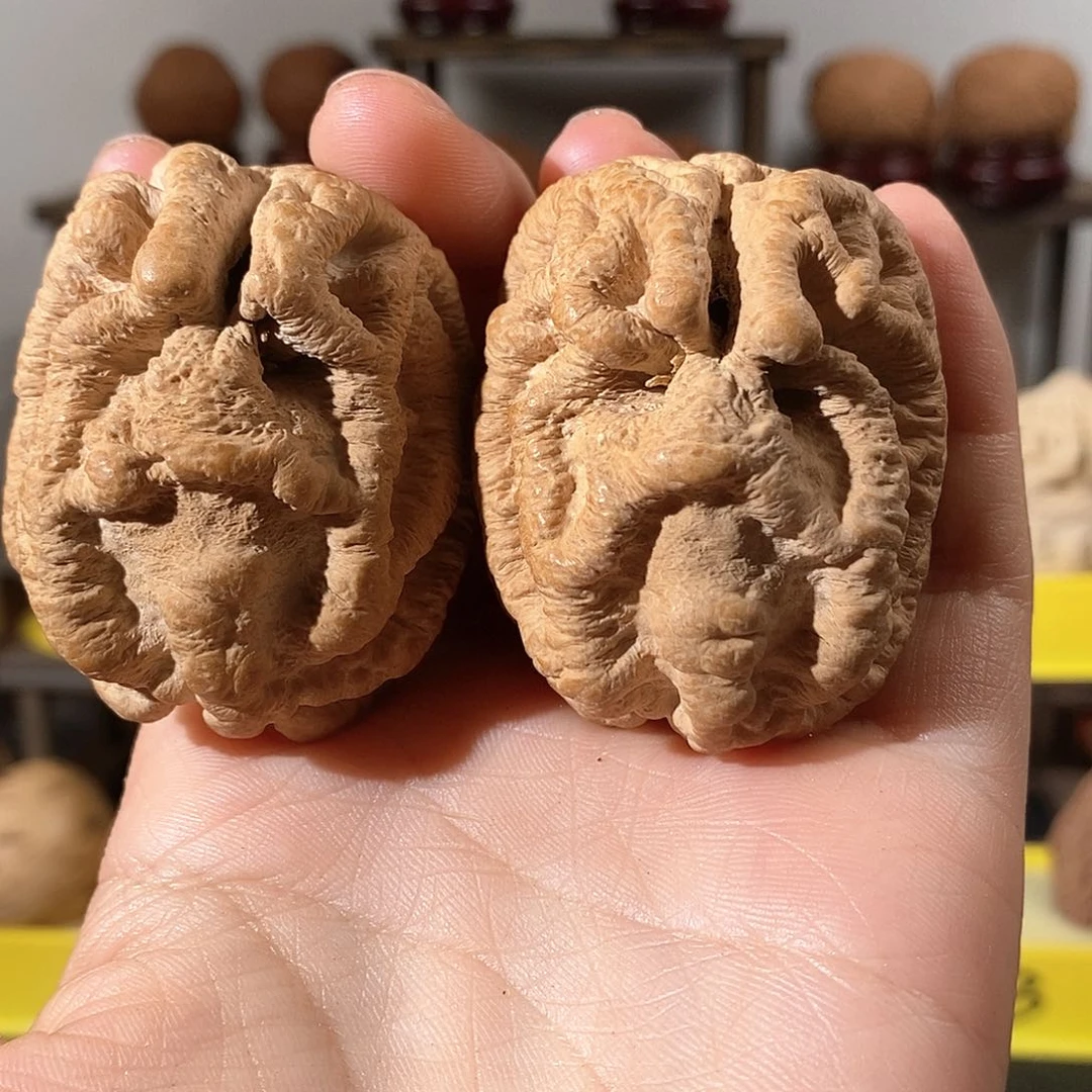 文玩核桃把件鬼脸乾坤核4142