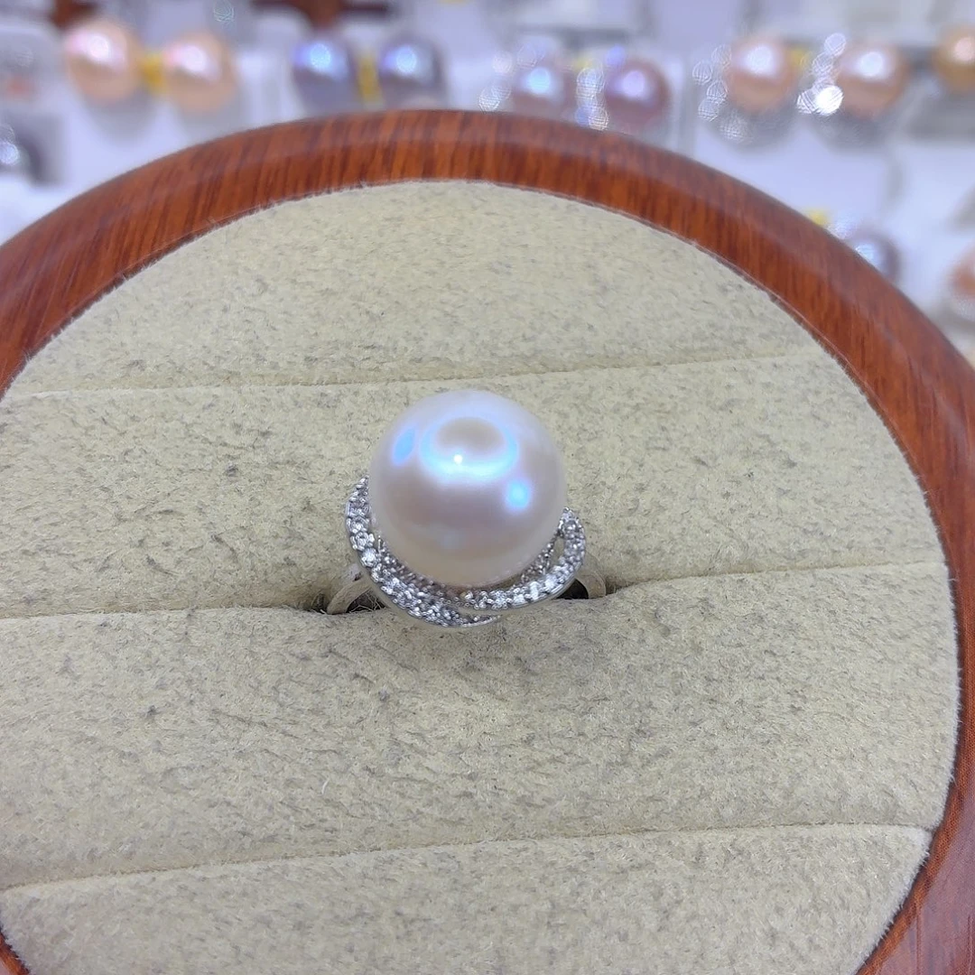 合金淡水珍珠戒指
