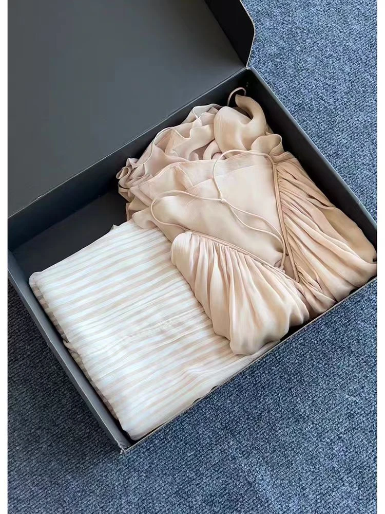 【DMXJ大梦想家】轻奢甜美纯色V领吊带夏日居家服2025新款透气套装