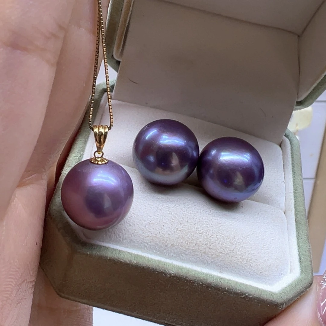 淡水珍珠18K金镶嵌吊坠(赠链)