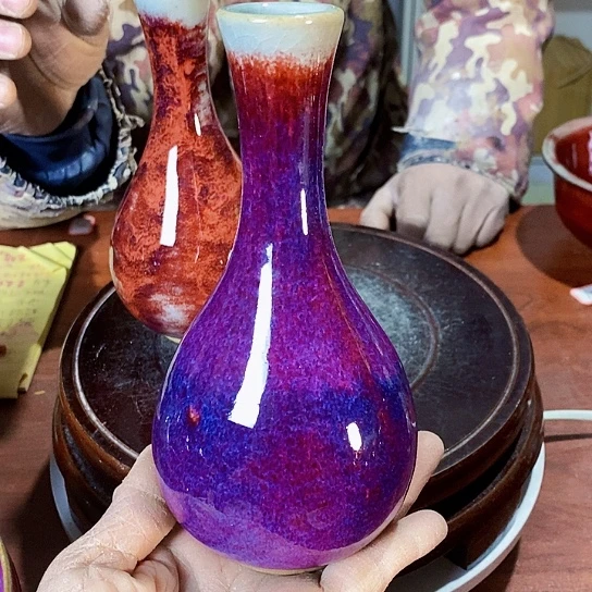 摆件尚峰钧窑作品丹瓶