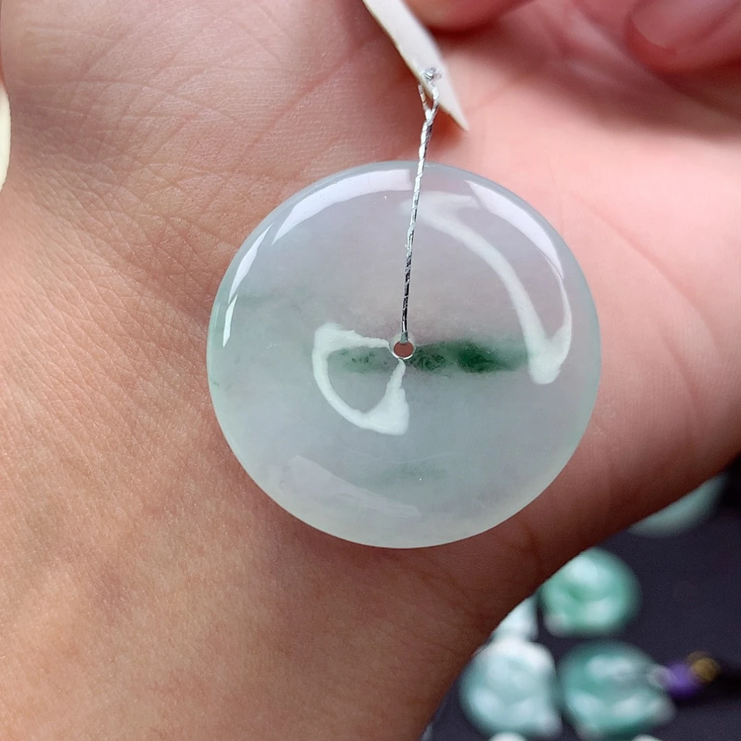 翡翠未镶嵌颈饰28 尺寸29.2-5.3