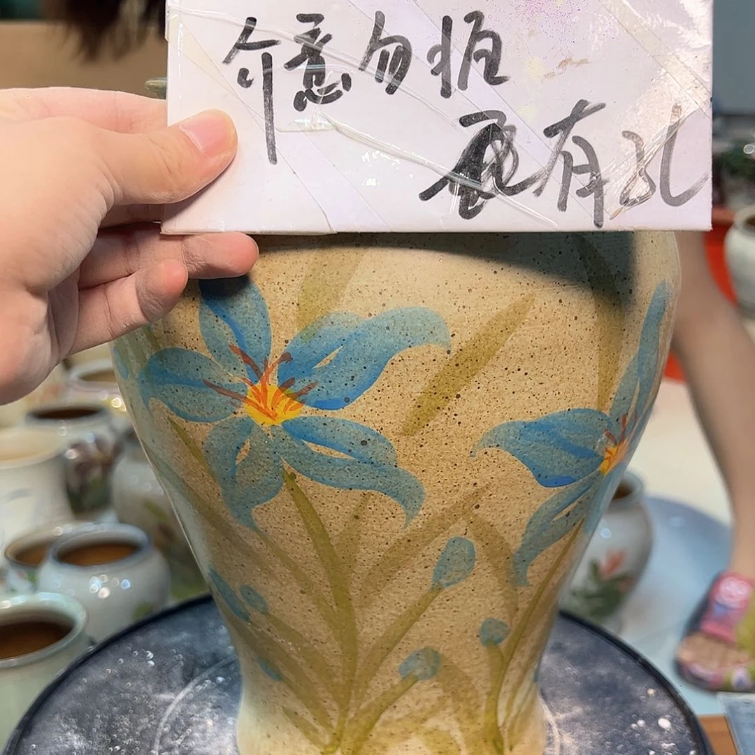 景德镇陶瓷花盆瑕品123