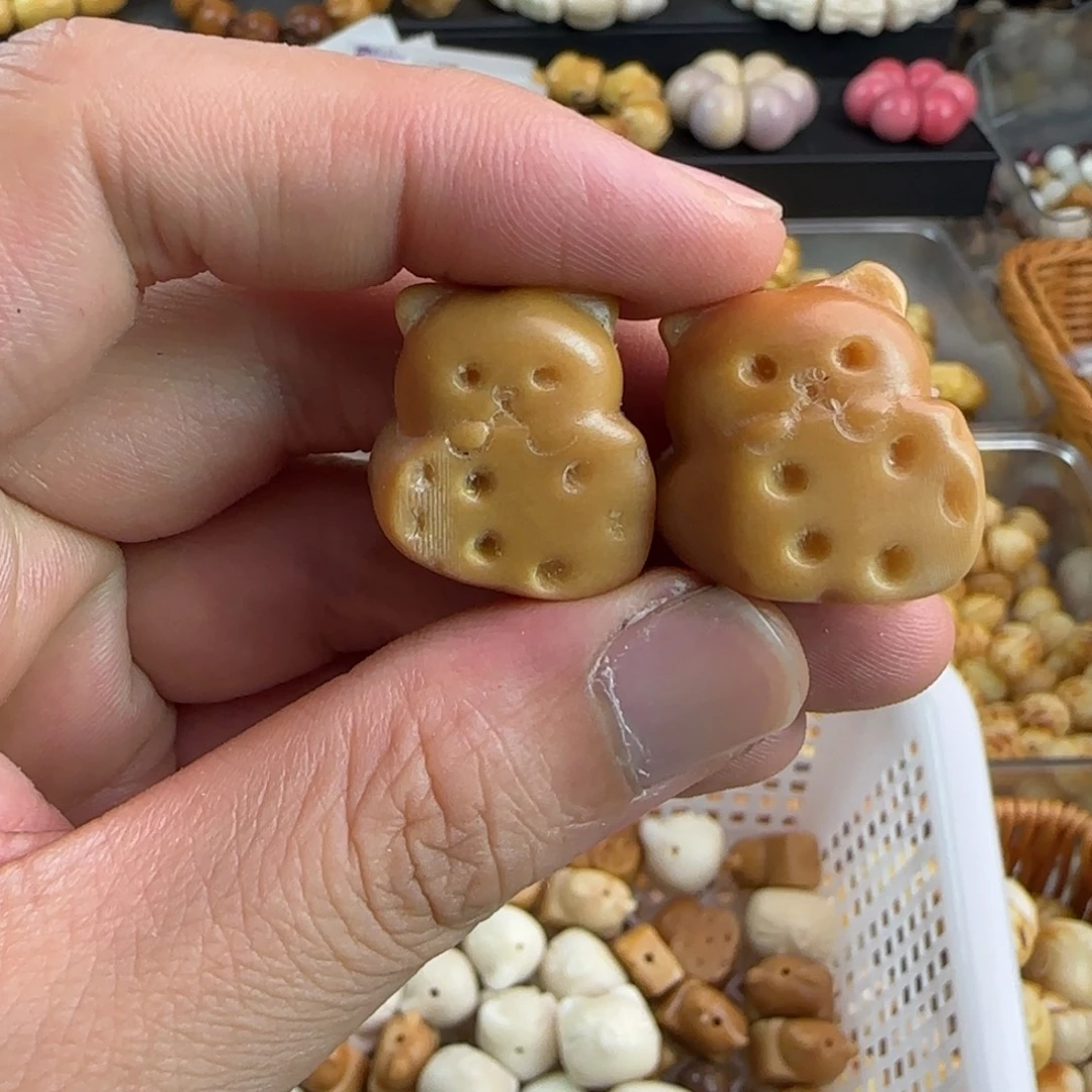 吊坠菩提根/象牙果微瑕疵奶酪熊6颗
