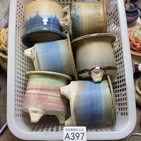 紫砂花盆397微瑕品口径7厘米左右