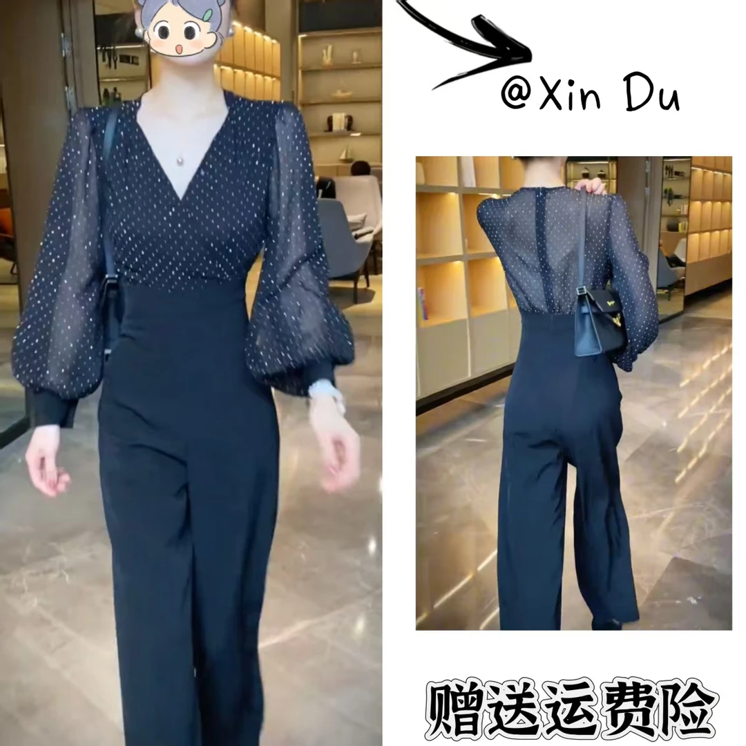 2025秋季新款时尚显瘦气质女士网红洋气连体裤百搭款D22309