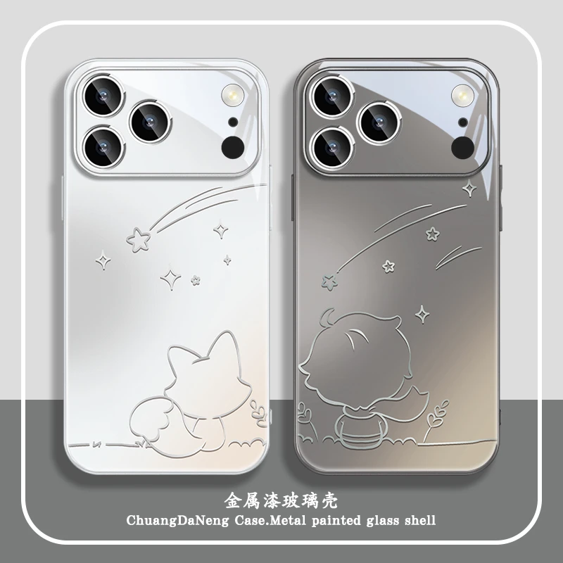 狐狸小王子适用苹果16手机壳iPhone17pro新款15镜头13/14全包12