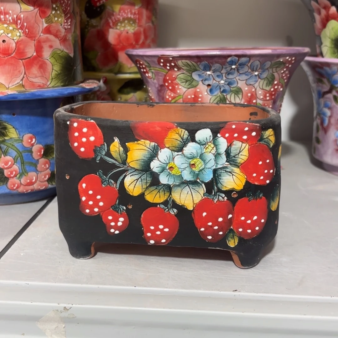 景德镇手绘花盆陶瓷14/11