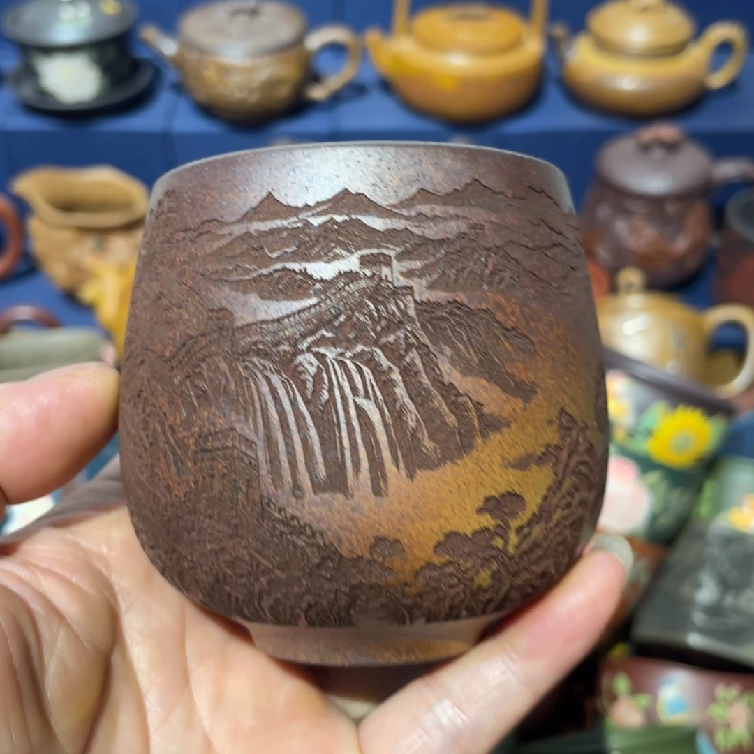 原矿紫砂手工主人杯