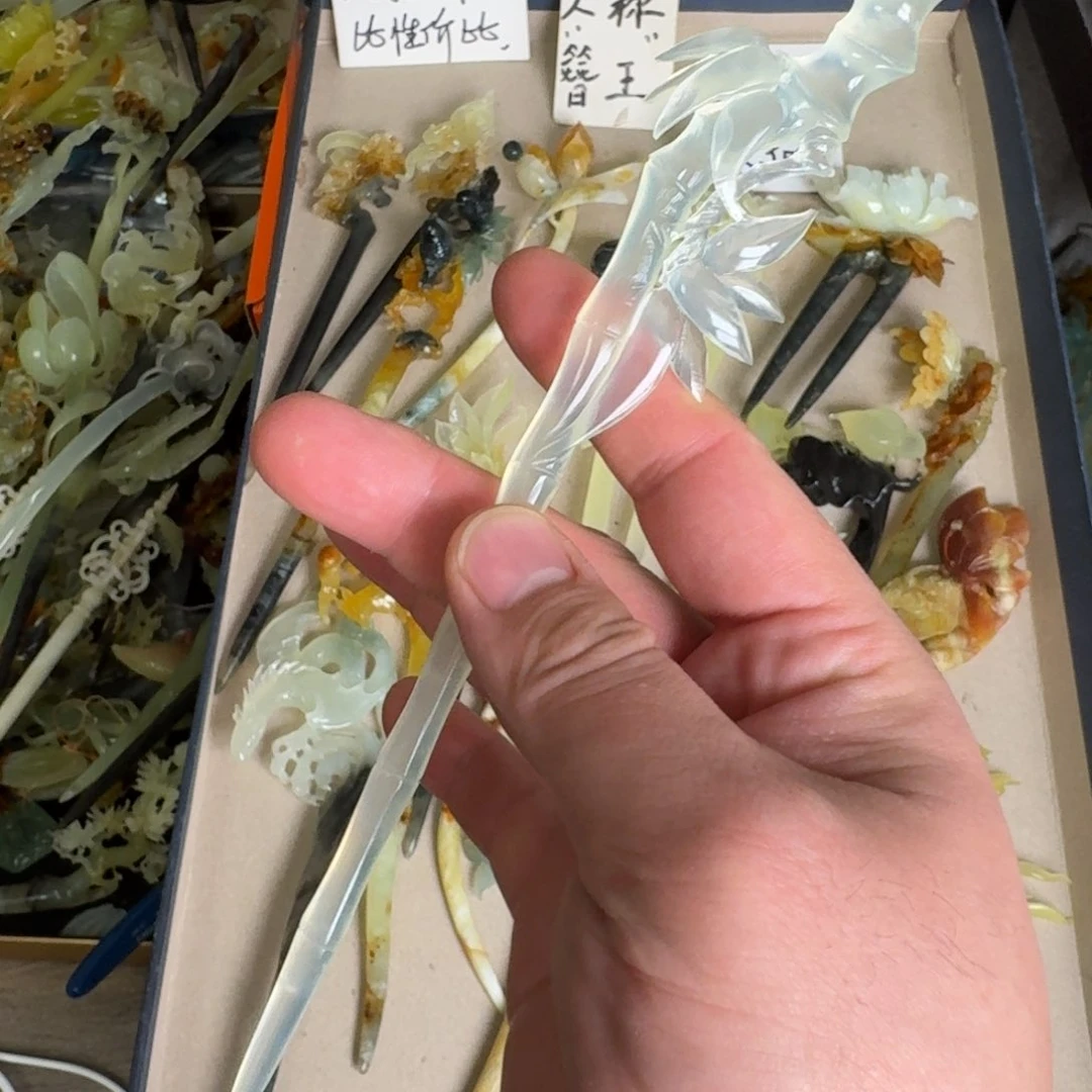 岫玉发饰未镶嵌璇