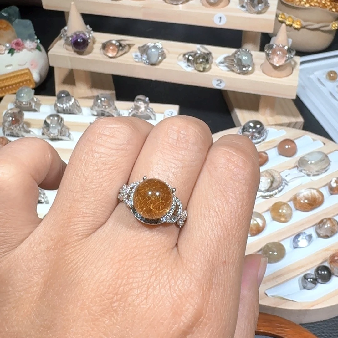 水晶银S925镶嵌戒指