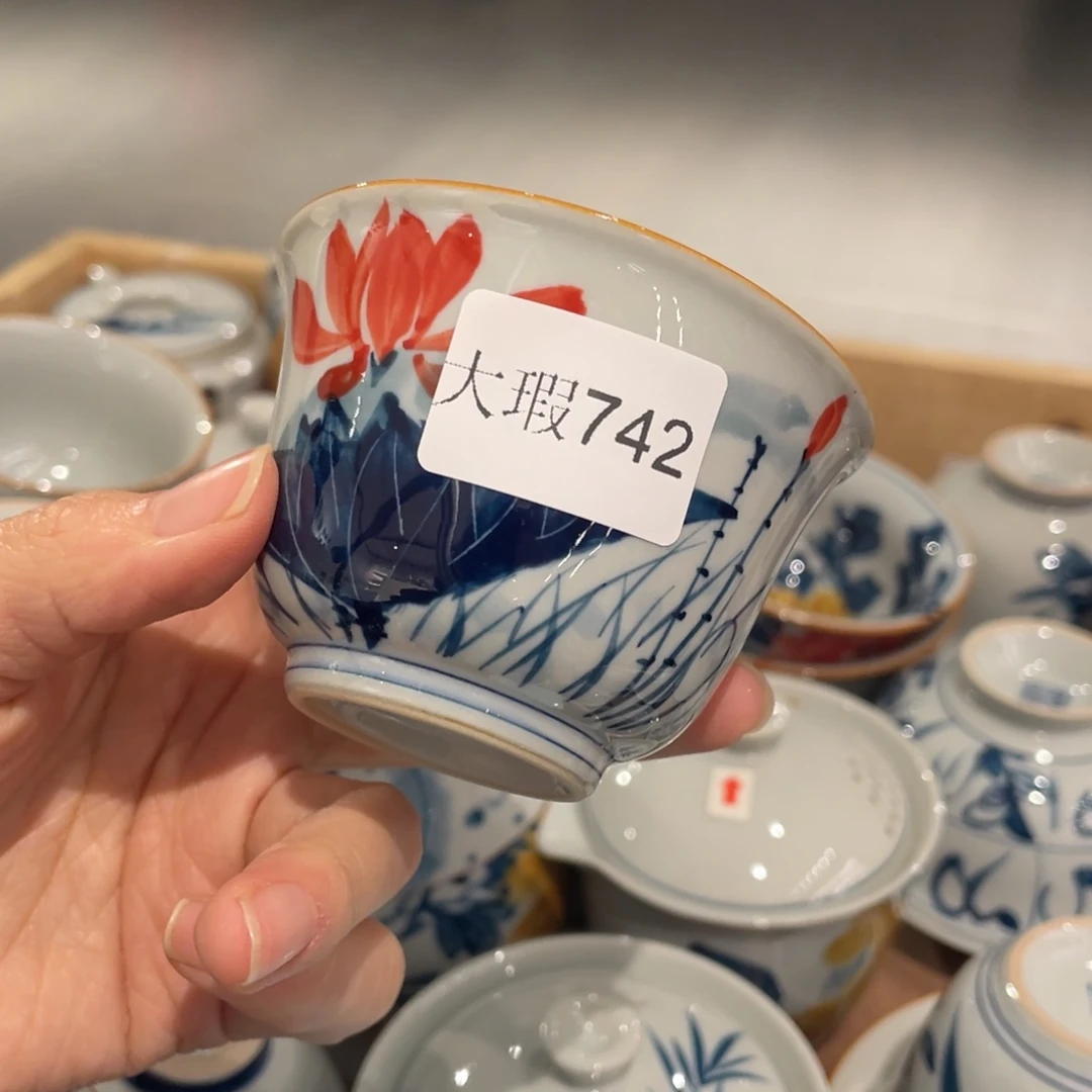 有瑕釉下彩纯手绘